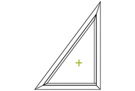 Aluminium Fenster-Bauformen-Dreieck