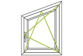 Aluminium Fenster-Bauformen-Fenster mit spitzem Winkel