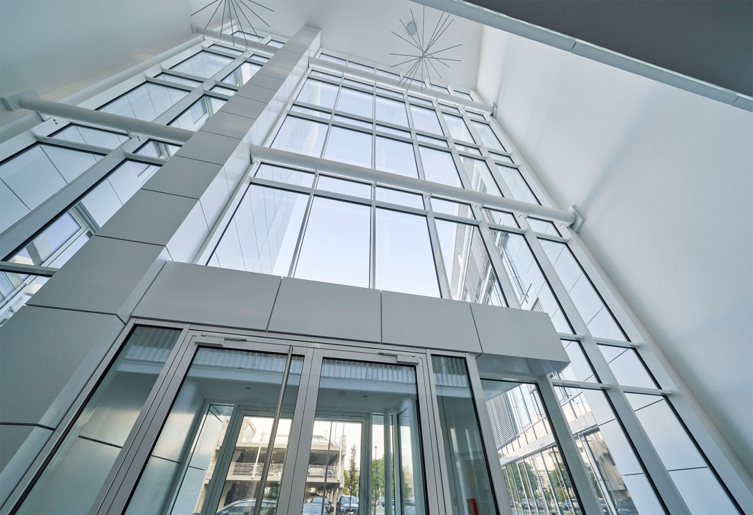 Business Quartier Westend-Carré Fassadensystem im Eingangsbereich