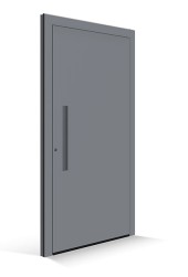 Porte d'entrée Le Corbusier - Panneau : gris 59 - Poignée : gris fonce 59