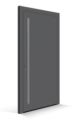 Porte d'entrée Le Corbusier - Panneau : gris fonce 31 - Poignée : gris 31