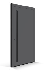 Le Corbusier Porte d'entrée - Panneau gris fonce 31-poignée noir divoire