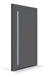 Le Corbusier Porte d'entrée - Remplissage gris fonce 31 - Poignée outremer pale