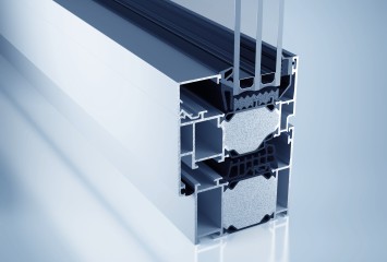 Fenêtre en aluminium - Coupe de fenêtre W 77 HI