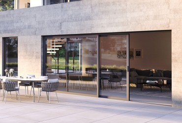 BEG-Schiebetuer geoffnet