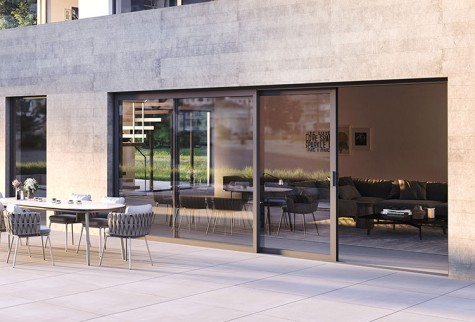 BEG-Schiebetuer geoffnet