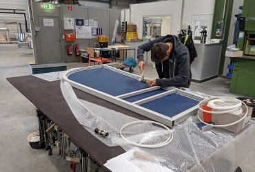 Ausbildung-Pflanzen auf dem Boden stehend
