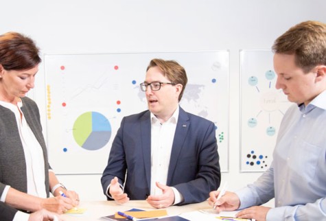 Jobmessen-Mitarbeiter im Buero