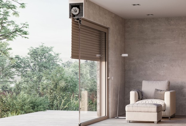 Rollladen-Schlafzimmer Querschnitt Fenster